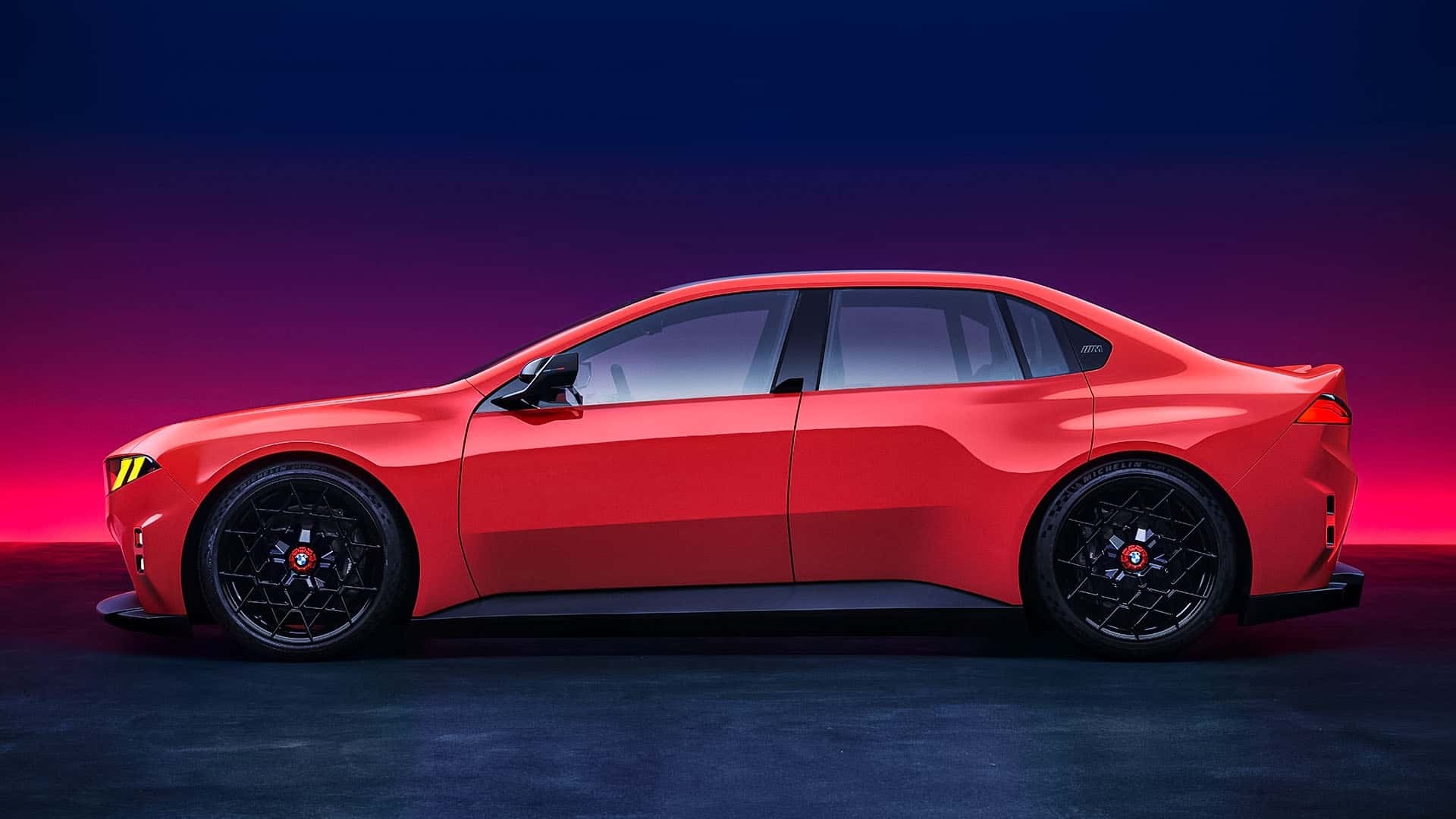BMW hé lộ bản xem trước của M3 thuần điện đầu tiên với 4 mô-tơ mạnh tới nghìn mã lực Phía bên của BMW M Concept Neue Klasse