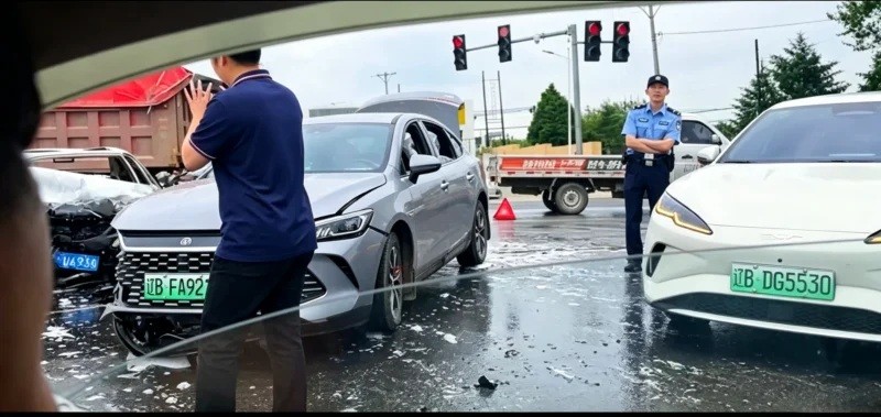 Xe xăng Mazda 3 cháy rụi sau khi va chạm mạnh với một chiếc PHEV BYD Qin L DM-i