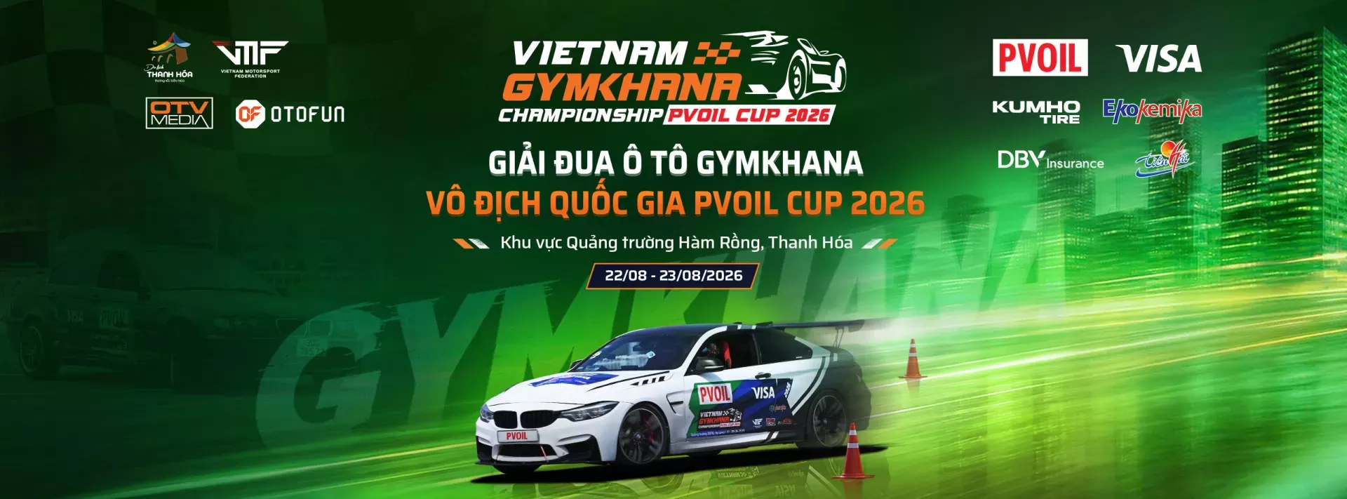Danh sách 25 vận động viên tham gia Giải đua Ô tô Gymkhana Vô địch Quốc gia PVOIL Cup 2026
