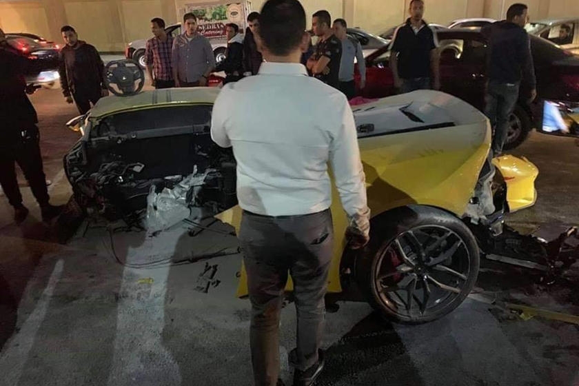 lamborghini huracan gay doi sau tai nan nguoi lai van binh an vo su