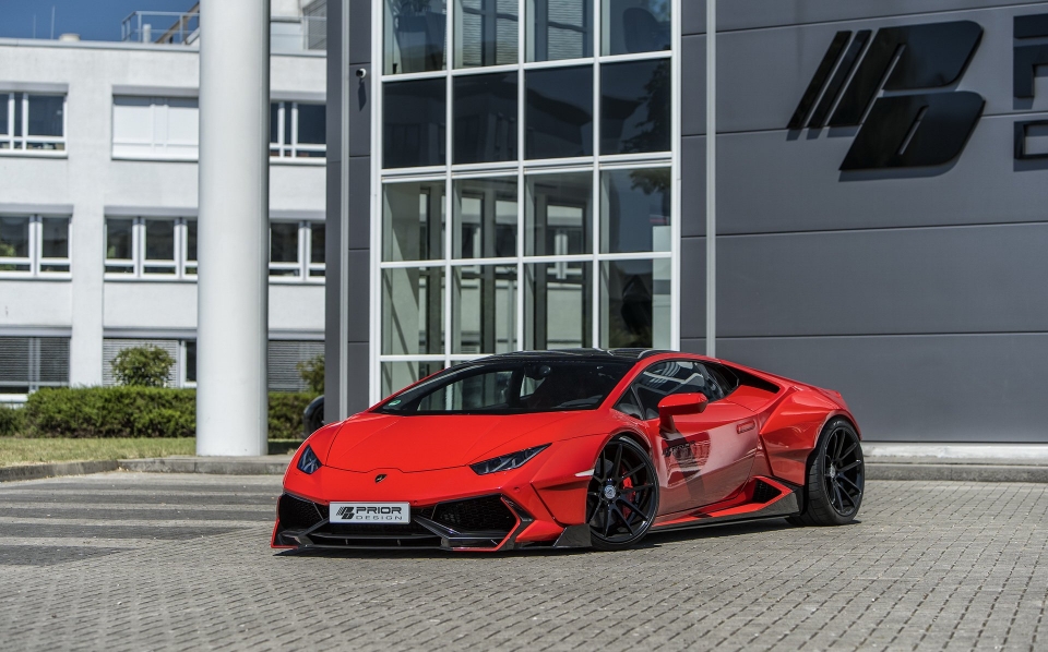 bong mat voi lamborghini huracan do than rong cua prior design