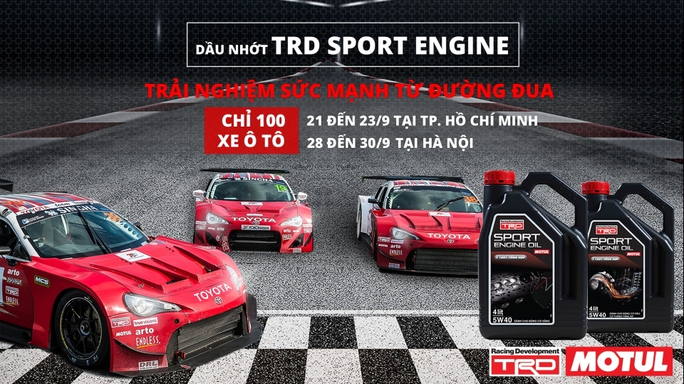 Sự kiện thay nhớt TRD Sport Engine - Trải nghiệm sức mạnh đường đua