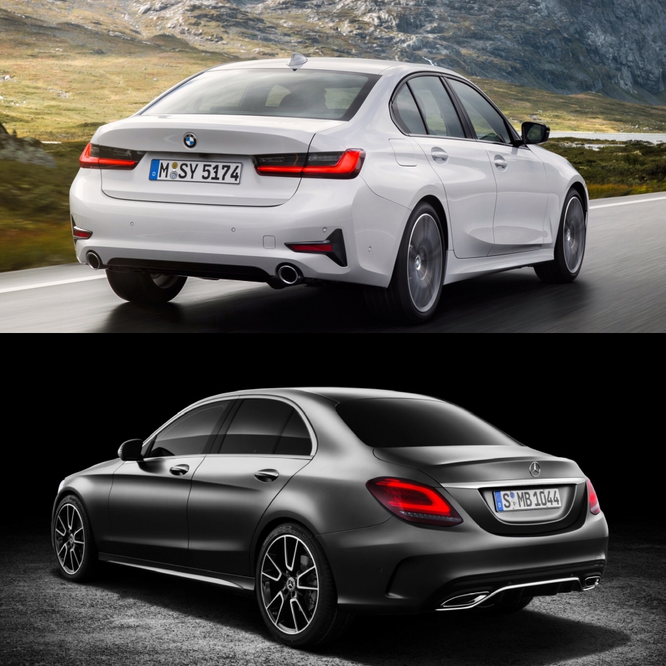 so sanh noi ngoai that bmw 3 series 2019 vua ra mat va mercedes benz c class