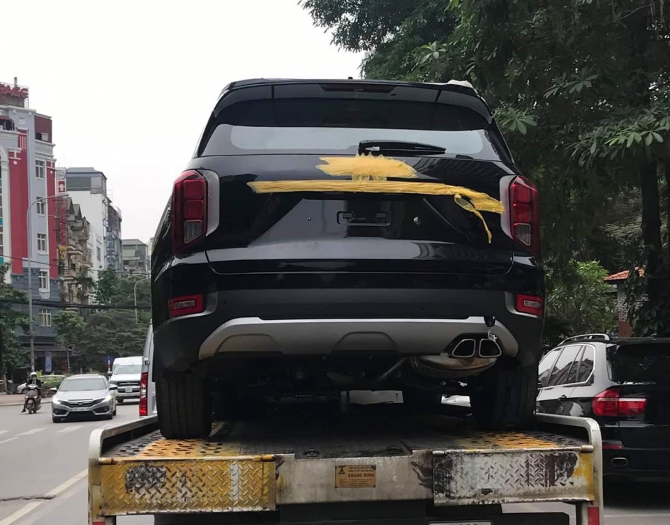 palisade suv dau bang cua hyundai bat ngo xuat hien tren duong pho viet