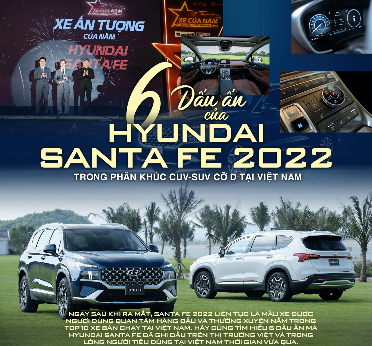 6 dấu ấn của Hyundai Santa Fe 2022 trong phân khúc CUV-SUV cỡ D tại Việt Nam