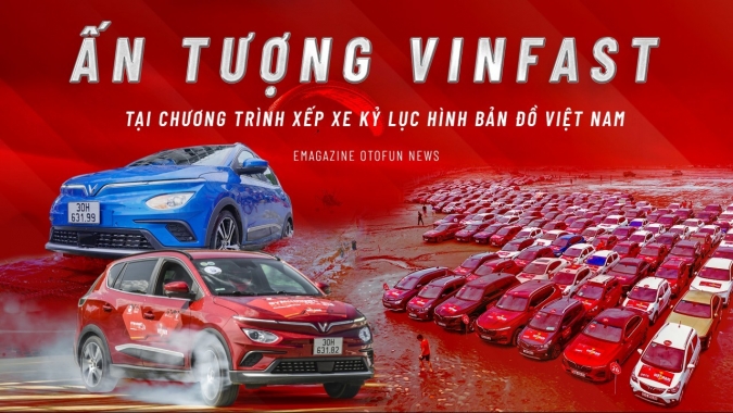 Ấn tượng VinFast tại chương trình Xếp xe kỷ lục hình bản đồ Việt Nam