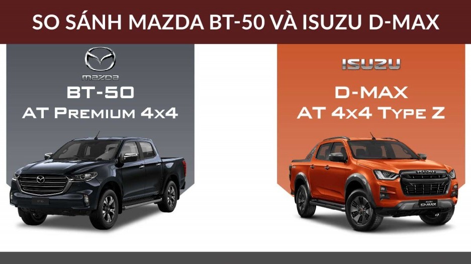 [Infographic] So sánh Mazda BT-50 và Isuzu D-Max phiên bản cao cấp nhất