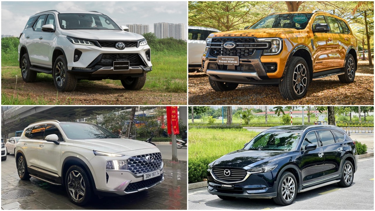 Phân khúc CUV-SUV cỡ D tháng 8/2023