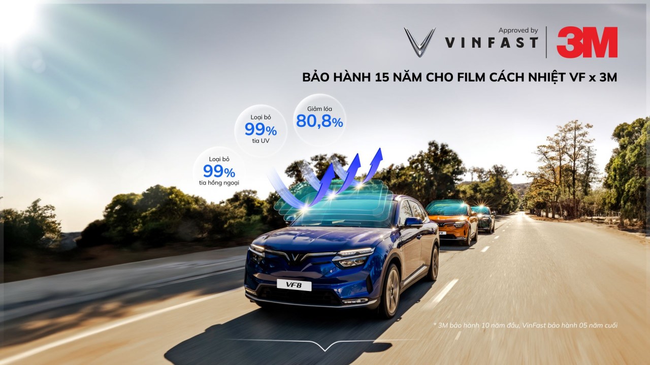 VinFast và 3M phát triển phim cách nhiệt dành riêng cho ô tô điện của hãng