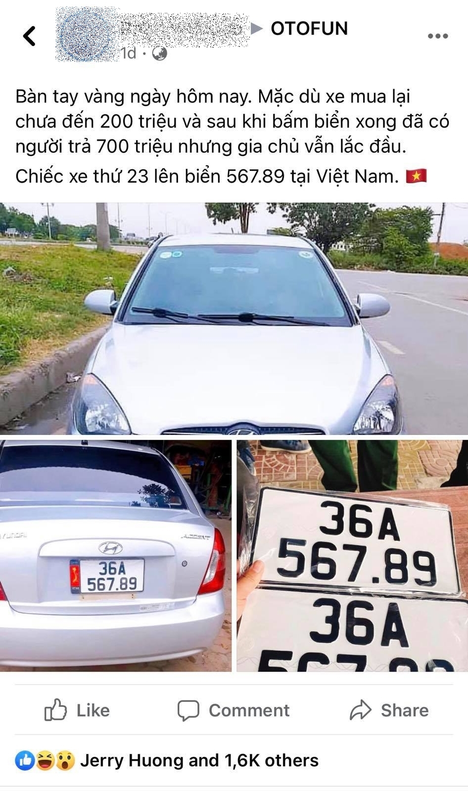 Hyundai Accent cũ 200 triệu tăng giá gấp 3,5 lần sau khi trúng biển “khủng”