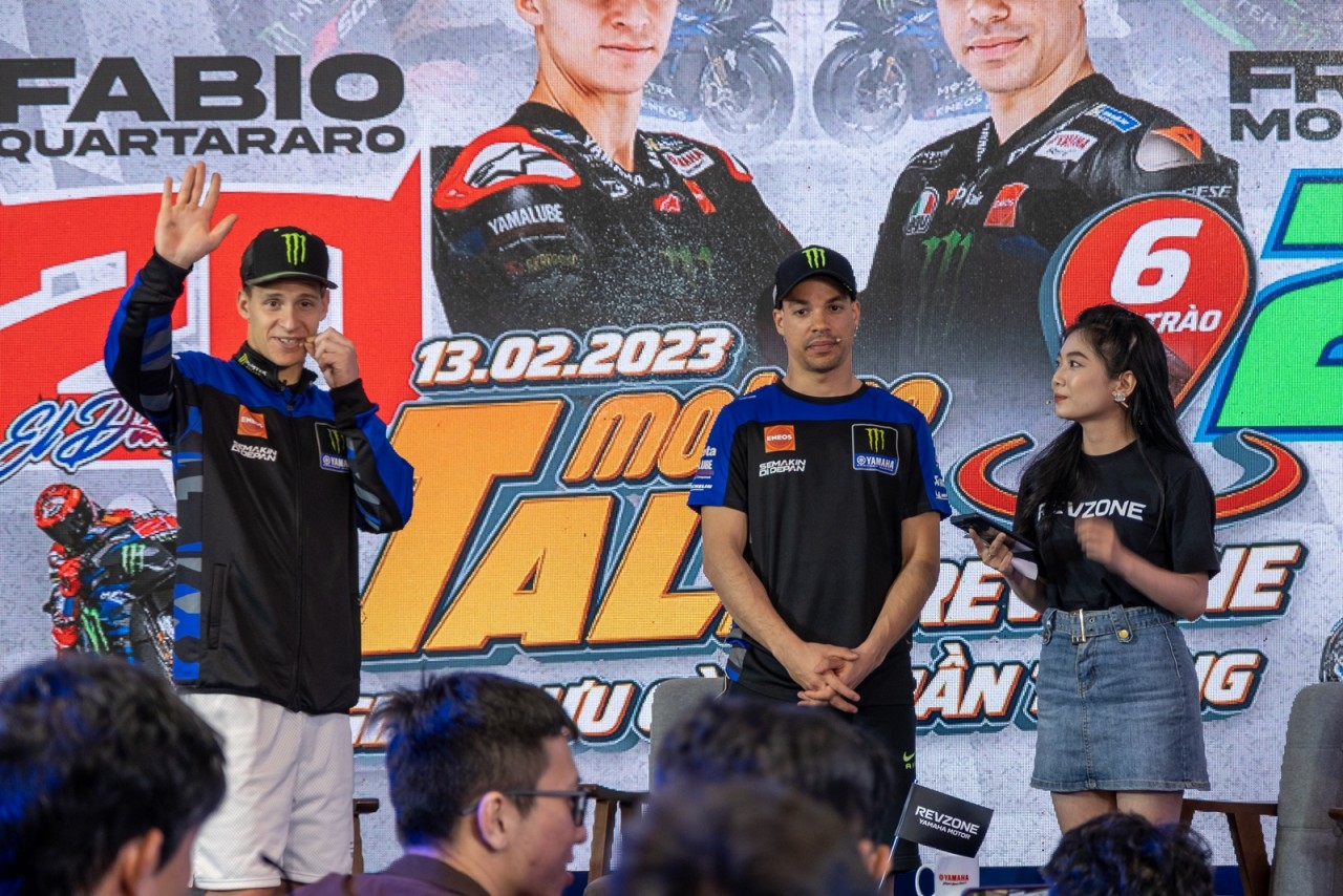Hai nhà vô địch MotoGP đội đua Yamaha đến giao lưu tại Việt Nam Hai nhà vô địch MotoGP đội đua Yamaha đến giao lưu tại Việt Nam