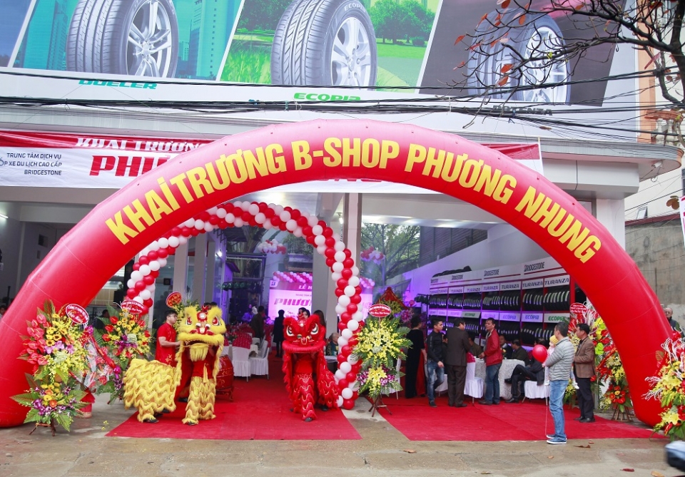 bridgestone khai truong dich vu lop xe dau tien tai vinh phuc