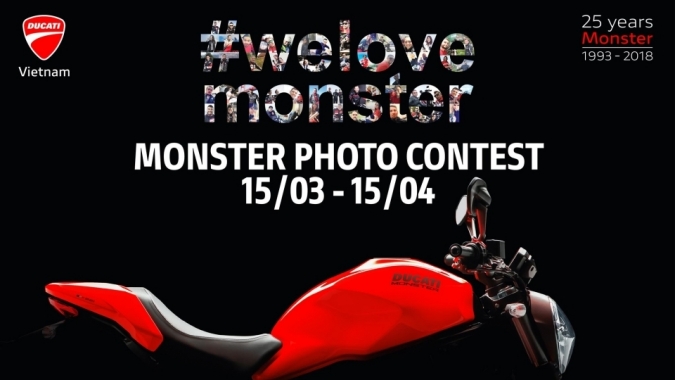 Ducati tổ chức cuộc thi ảnh kỷ niệm 25 năm dòng xe Monster ra đời