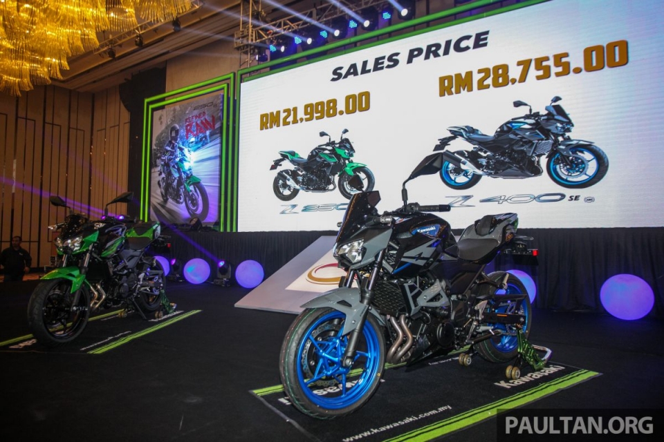 kawasaki gioi thieu bo doi z400 se abs va z250 abs 2019