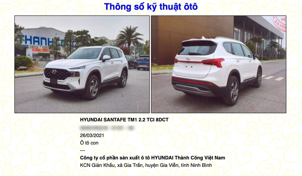 Hyundai Santa Fe 2021 đăng kiểm tại Việt Nam với hai tùy chọn động cơ