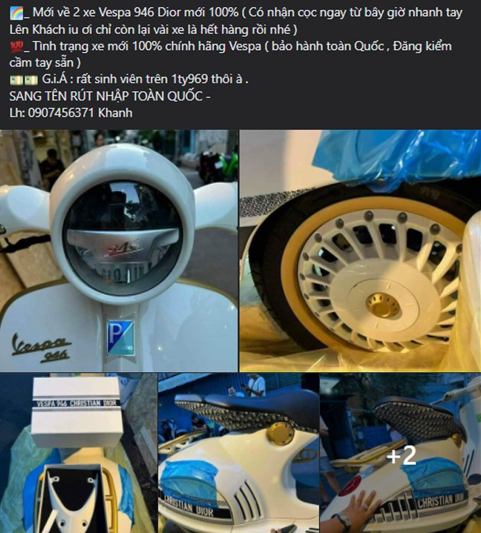 Vespa 946 Christian Dior bị đẩy giá lên tới 2 tỷ đồng