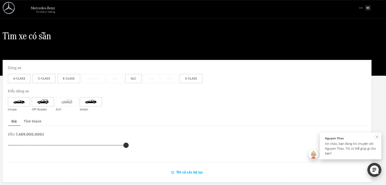 Showroom trực tuyến - điểm mới của Mercedes-Benz Việt Nam Showroom trực tuyến - điểm mới của Mercedes-Benz Việt Nam