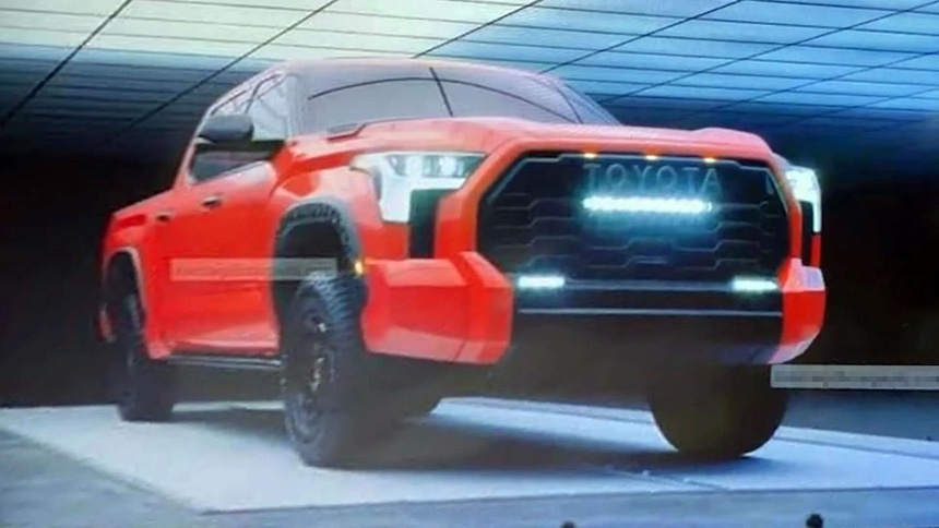 Lộ ảnh Toyota Tundra 2022, trang bị sẵn đèn 'Led light bar' cho người chơi off-road