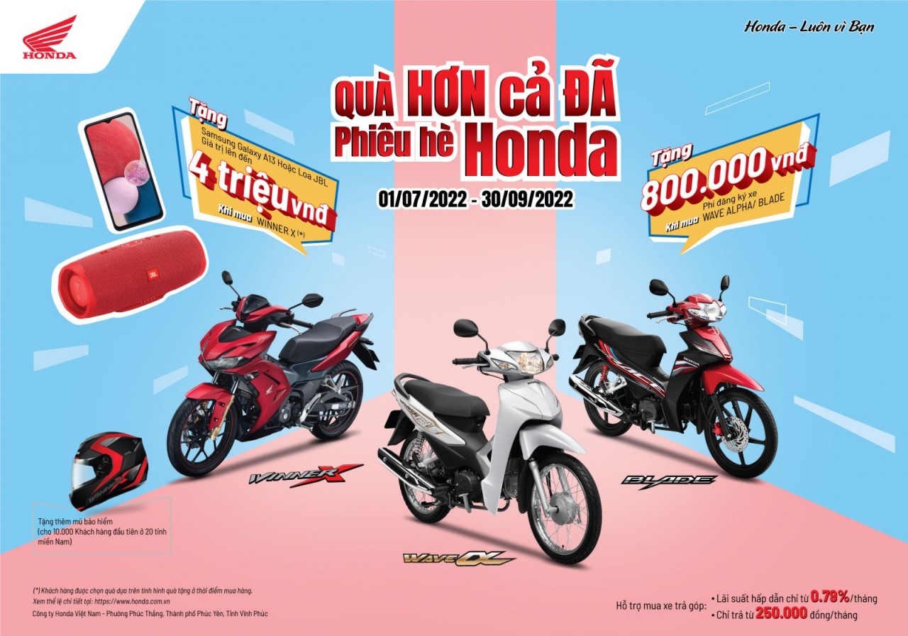 Honda Việt Nam khuyến mãi lớn cho loạt xe máy