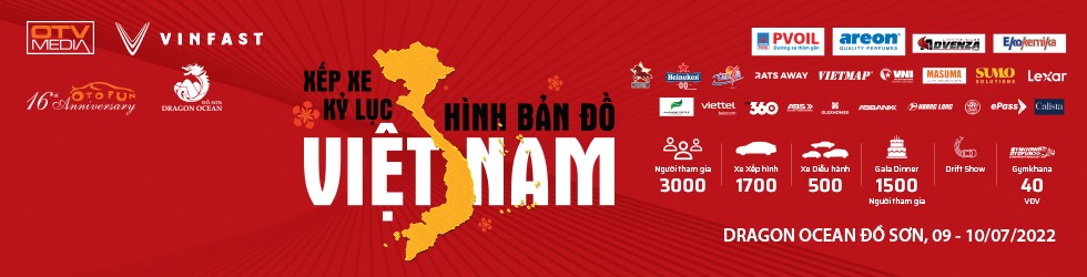 Sổ tay sự kiện xếp xe kỷ lục hình bản đồ Việt Nam
