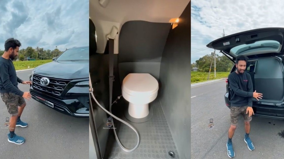 Dân chơi Ấn Độ thể hiện đẳng cấp độ xe cách lắp cả toilet trên Toyota Fortuner