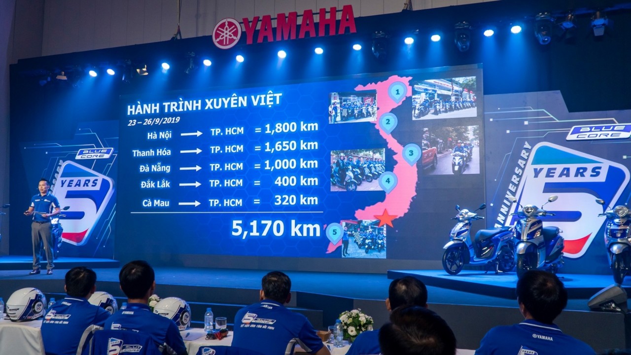 Yamaha tổ chức hành trình xuyên Đông Nam Á, mừng động cơ Blue Core 5 tuổi