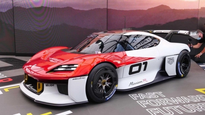 Porsche Mission R trình làng xe đua chạy điện, công suất 1.000 mã lực