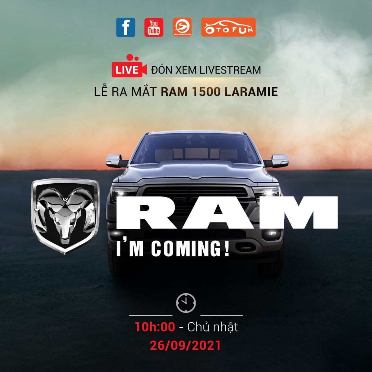 Dodge Ram 1500 Laramie ra mắt tại Việt Nam vào ngày 26/09