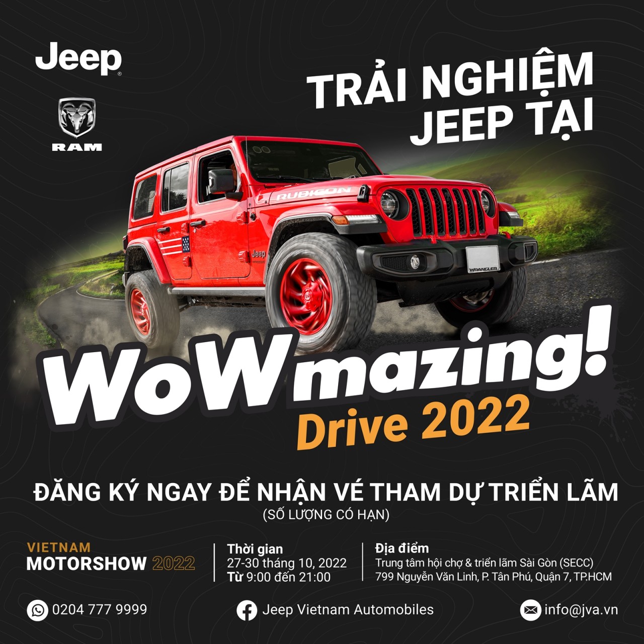Jeep sẽ tổ chức lái thử quy mô lớn tại Triển Lãm Ô tô Việt Nam 2022