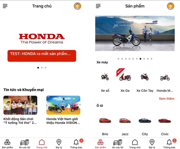 ung dung my honda cua honda viet nam chinh thuc hoat dong