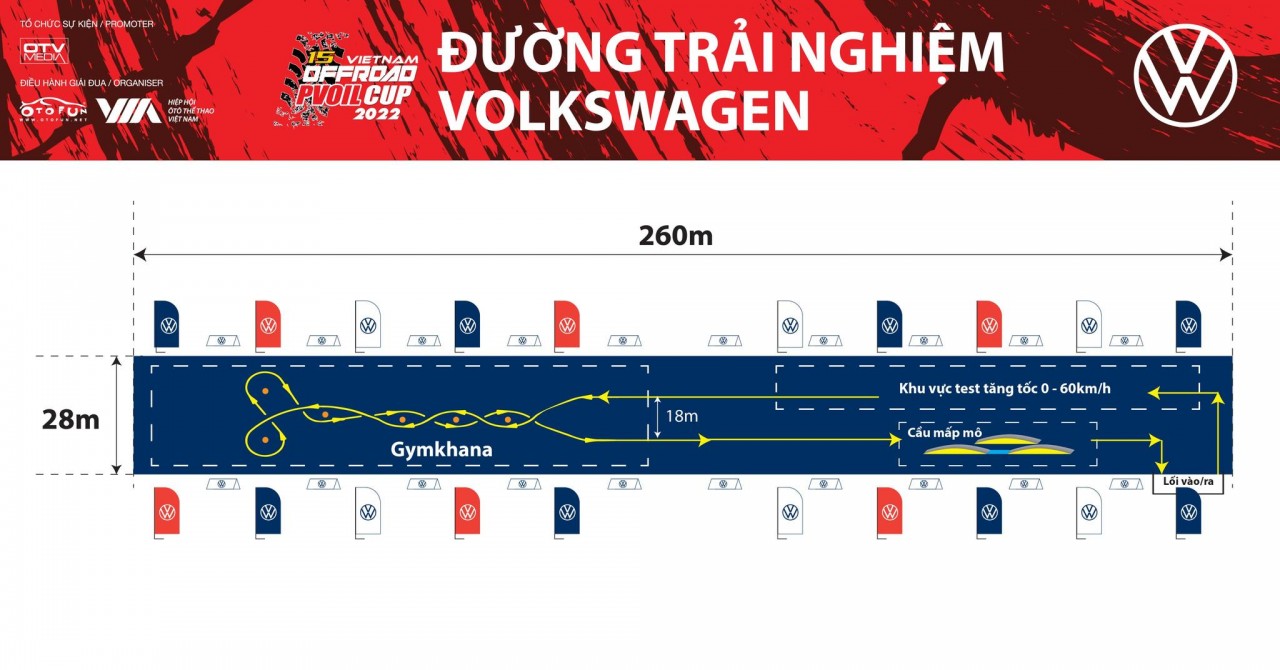 Gian hàng Volkswagen tại PVOIL VOC 2022 hút khách với bài lái thử Gymkhana