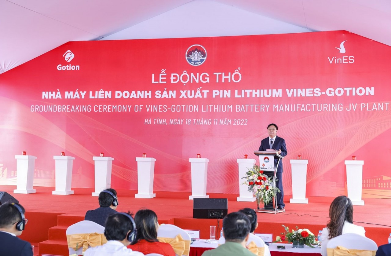 Vines và Gotion khởi công nhà máy sản xuất pin LFP đầu tiên tại Việt Nam