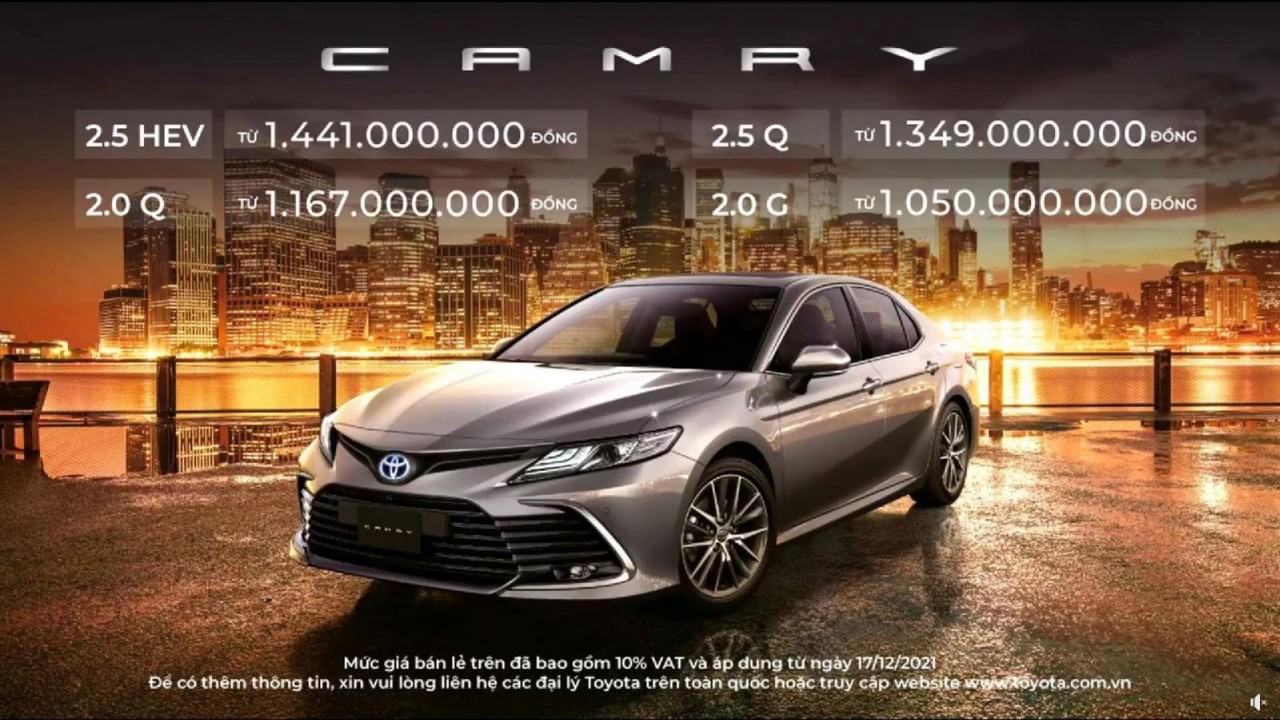 Toyota Camry 2022 ra mắt thị trường Việt Nam, giá từ 1,05 tỷ đồng