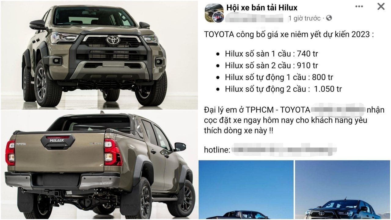 Toyota Hilux 2023 sắp được bán tại Việt Nam với giá 740 triệu đồng