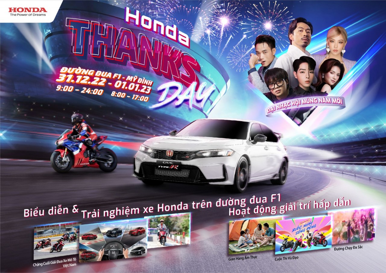 Sắp diễn ra ngày hội tri ân khách hàng Honda Thanks Day