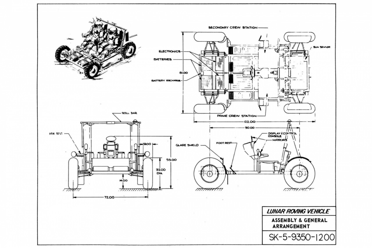 Khám phá xe Lunar Rover chạy trên mặt trăng sản xuất bởi General Motors