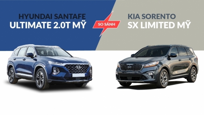 Hyundai Santa Fe Ultimate 2.0T có gì để đối đầu KIA Sorento SX Limited?