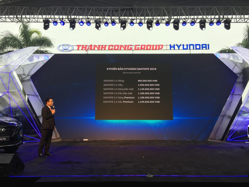 Hyundai Santa Fe 2019 trình làng thị trường Việt, giá từ 995 triệu đồng hyundai santa fe 2019 trinh lang thi truong viet gia tu 995 trieu dong