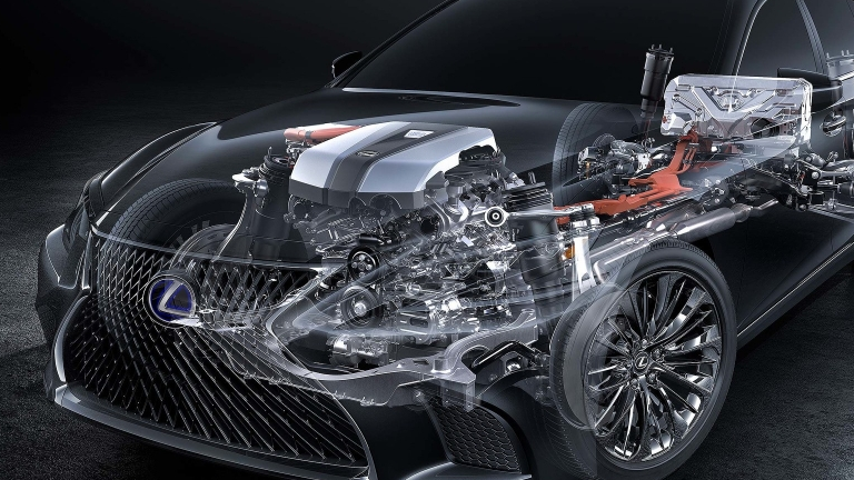 Lexus LS 500h 2018 có thể đạt 140 km/giờ ở chế độ chạy điện