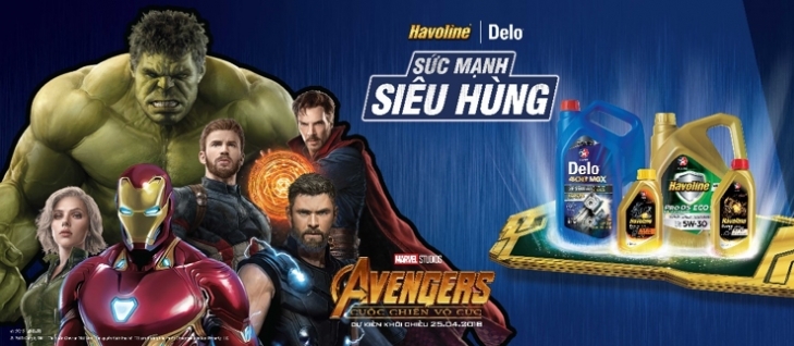 Caltex hợp tác với Biệt đội Avengers phát động chiến dịch quảng bá "Sức mạnh siêu hùng"