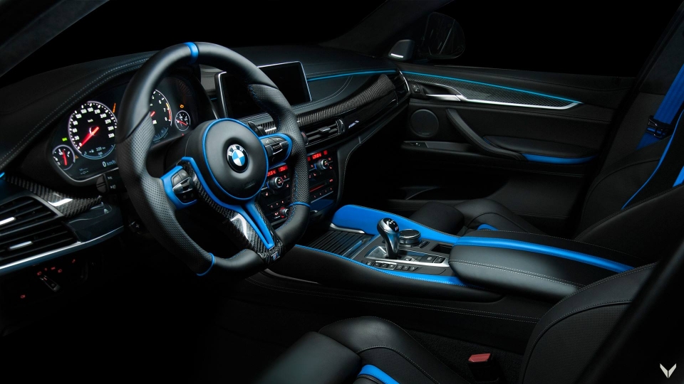 Vilner tô thắm sắc xanh cho nội thất BMW X6 M vilner to tham sac xanh cho noi that bmw x6 m
