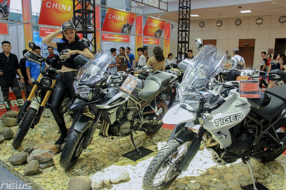 Nhiều mẫu motor giá hàng trăm triệu đồng gây chú ý tại Vietnam AutoExpo 2019 triumph harley davidson royal enfield quy tu tai vietnam autoexpo 2019