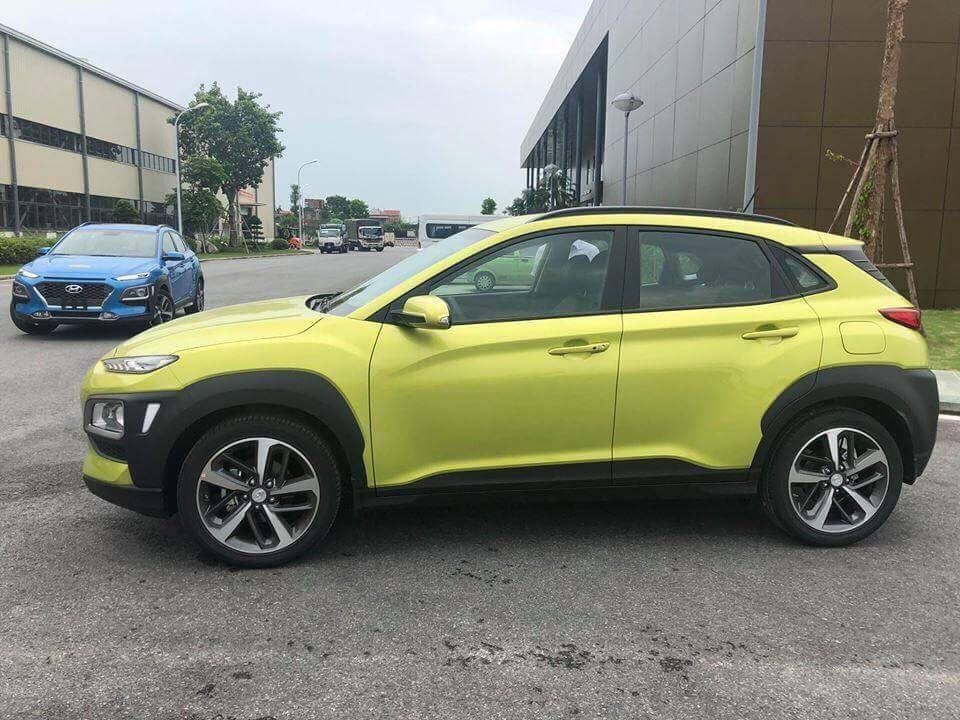 ngam hyundai kona mau xanh la an tuong truoc them ra mat