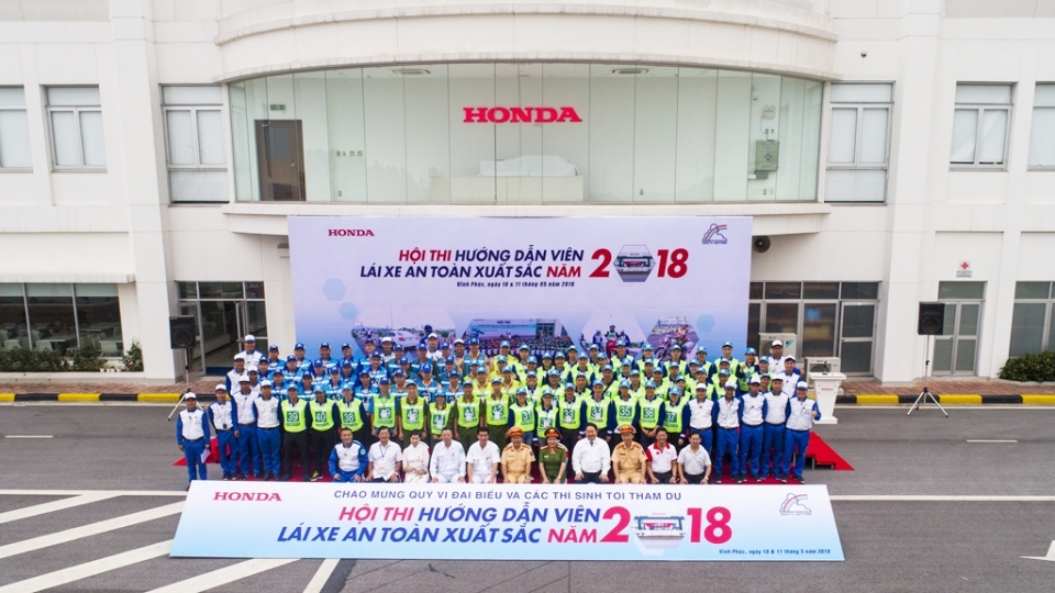 honda viet nam to chuc thanh cong hoi thi huong dan vien lai xe an toan xuat sac nam 2018