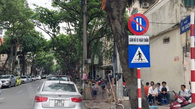 Hà Nội: Thí điểm đỗ xe chẵn lẻ theo ngày trên phố Thi Sách
