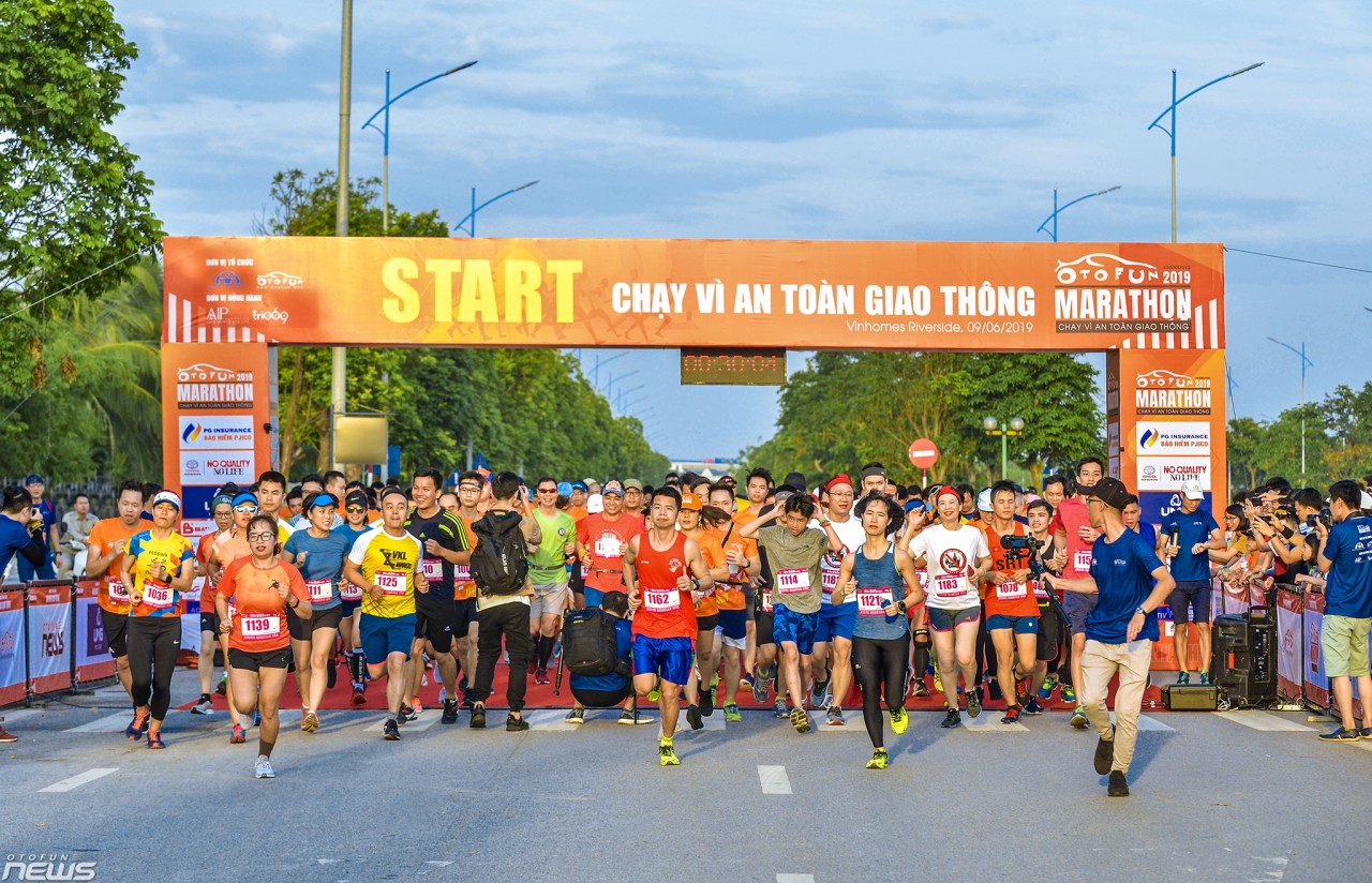 pjico dong hanh cung giai otofun marathon 2019 chay vi an toan giao thong