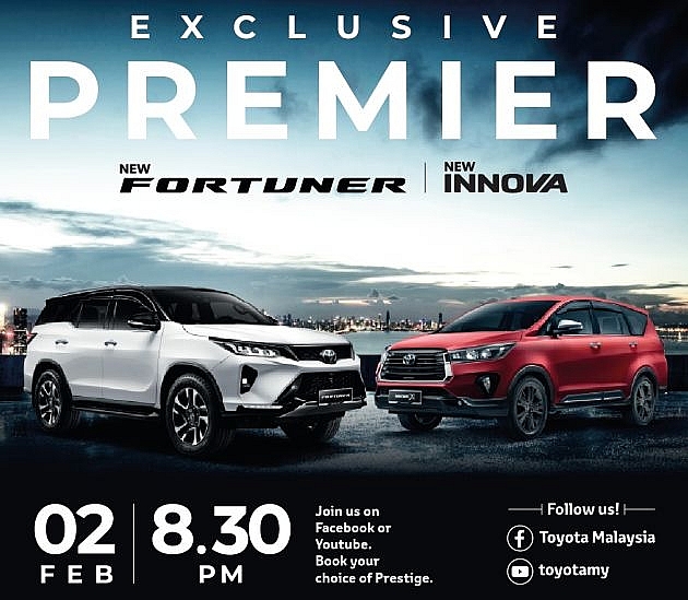 Toyota Fortuner 2021 và Toyota Innova 2021 ra mắt trực tuyến tại Malaysia