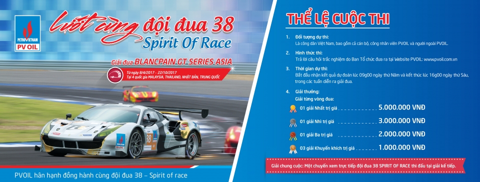 pvoil to chuc luot cung doi dua 38 spirit of race