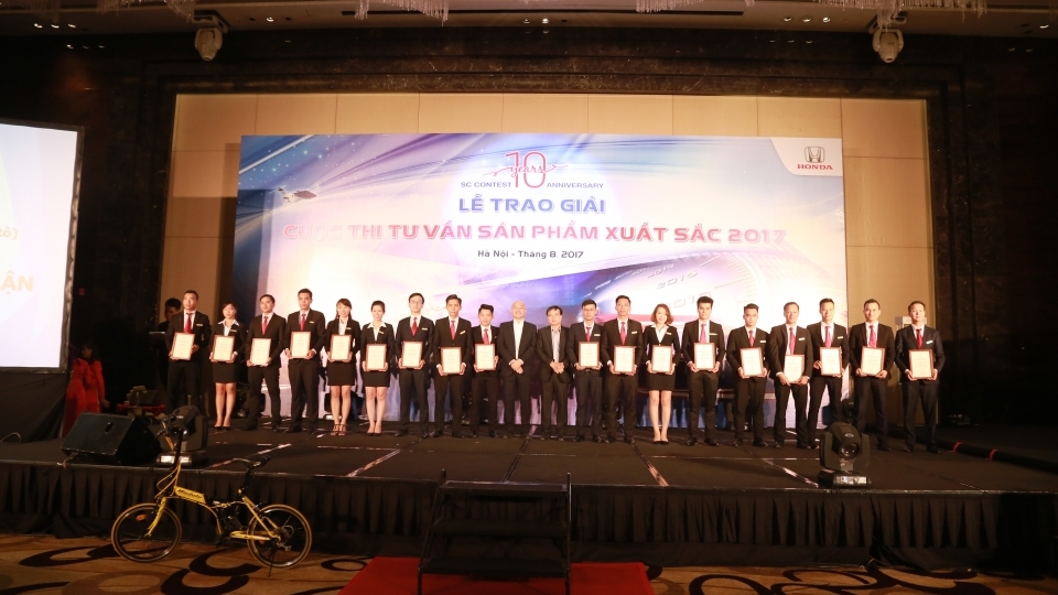 Honda Việt Nam công bố kết quả cuộc thi "Tư vấn sản phẩm xuất sắc 2017"