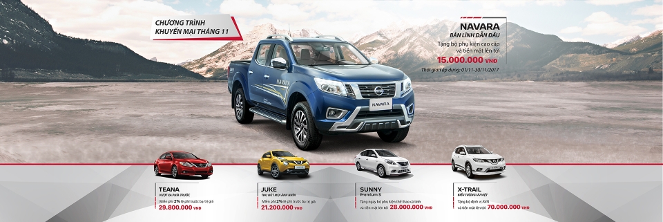 nissan viet nam tung khuyen mai chao thang 11